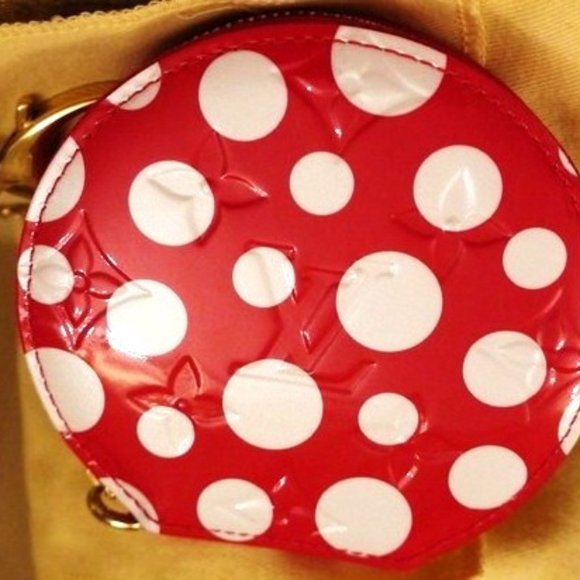 LOUIS VUITTON x YAYOI KUSAMA 'Chapeau Polka Dots' (Red) Monogram Coin Purse NIB! - Picture 4 of 16